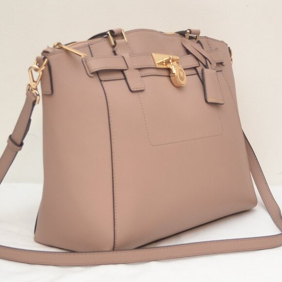 Michael Kors Large Leather Hamilton Traveler Satchel Pre Owned - Picture 3 of 9